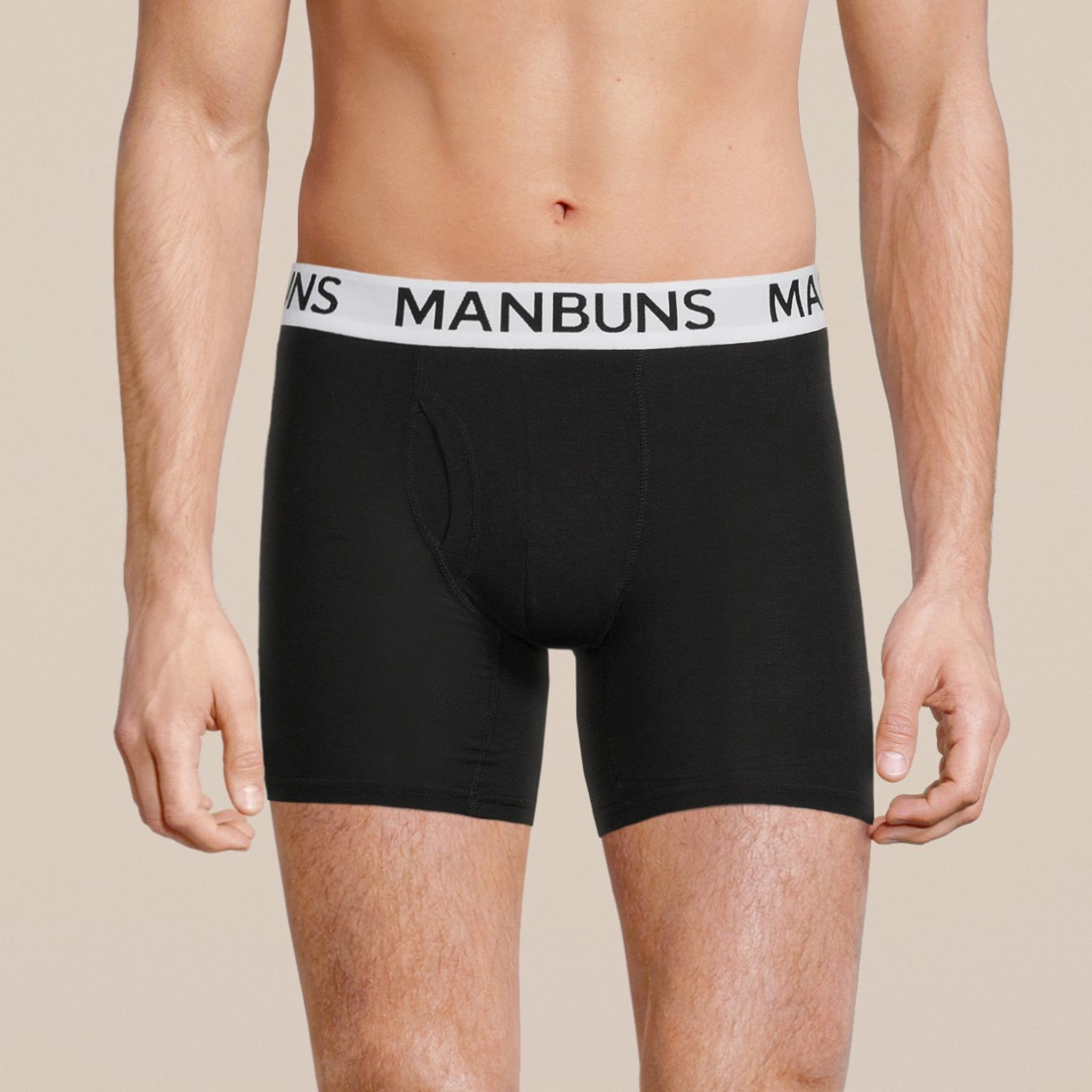 Men's Classic Black Boxer Brief Underwear-0