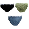 Men's Solid Brief Underwear with Pouch | 3 Pack-0