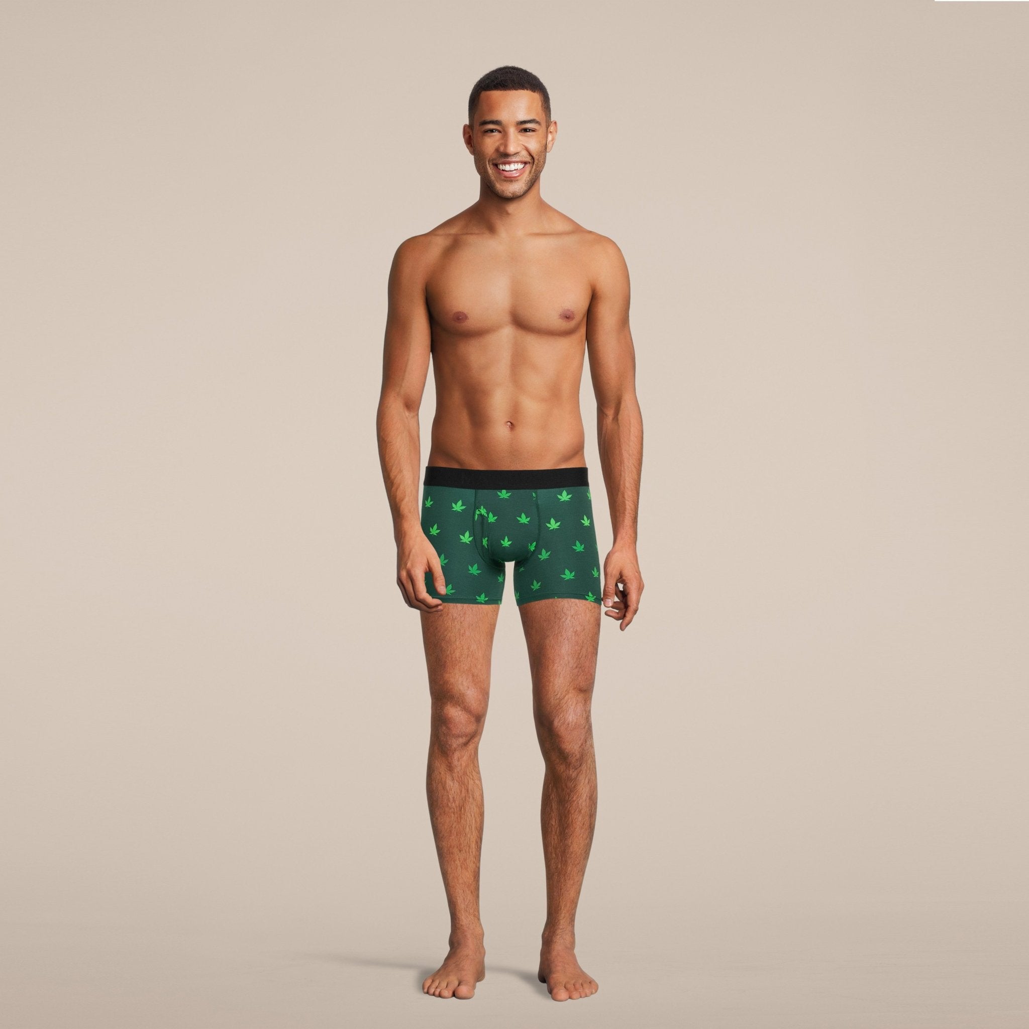 Men's Weed Boxer Brief Underwear with Pouch-1