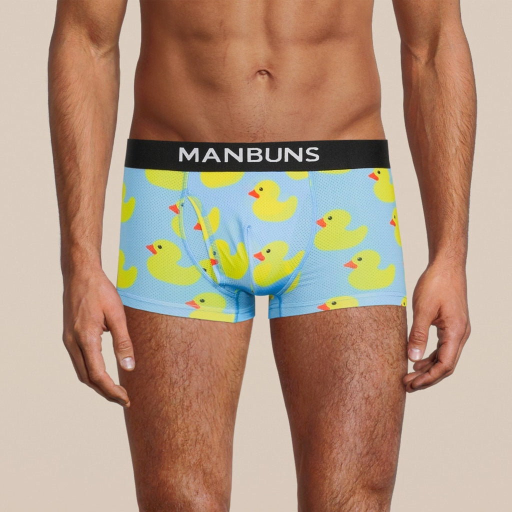 Men's Rubber Duckies Boxer Trunk Underwear with Pouch-0
