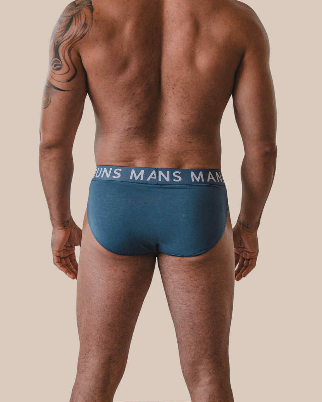 Men's Steel Blue Brief Underwear-2