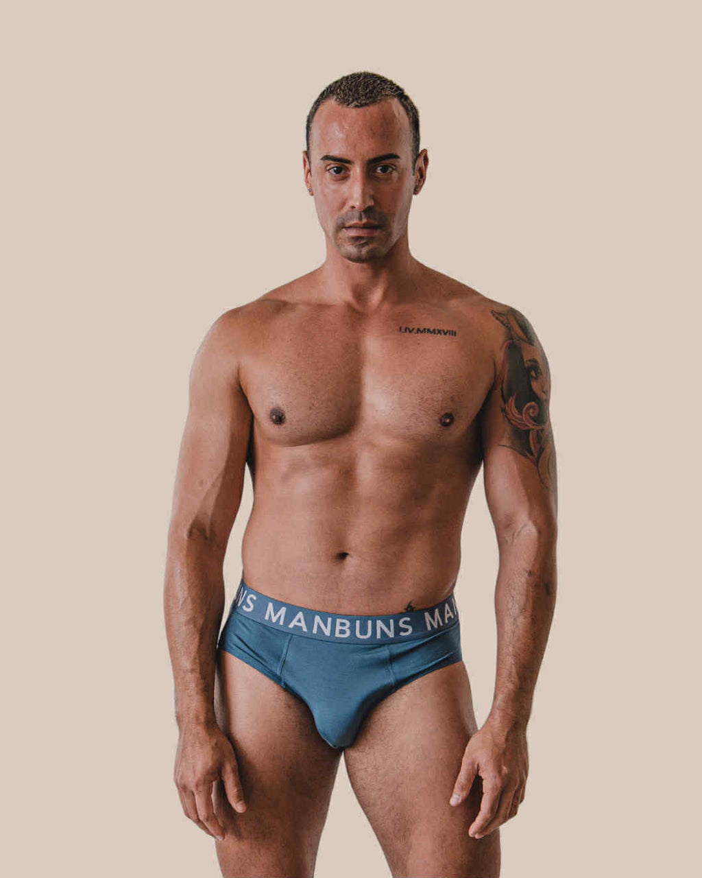 Men's Steel Blue Brief Underwear-1